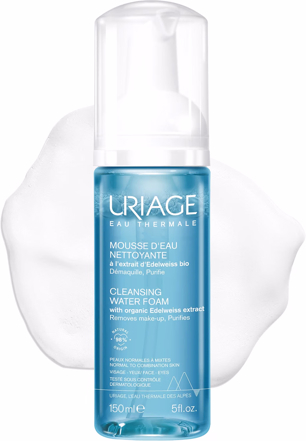 Uriage Mousse Detergente Viso per Pelli Normali e Miste - 150 ml